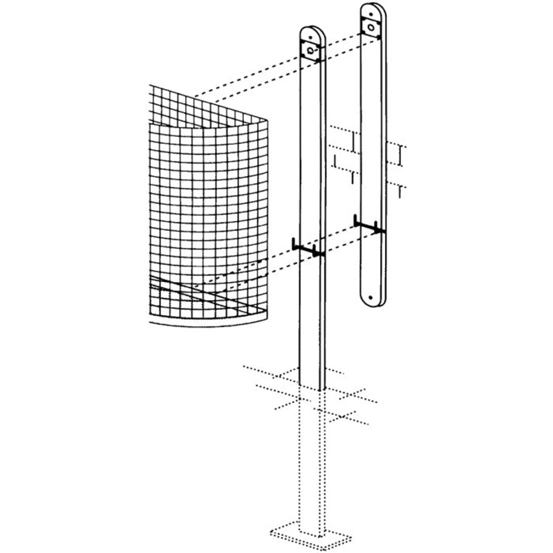 Eisenstnder ( 9194491024 ) Hhe 1400 mm zum Einbetonieren passend fr Abfallbehlter 27 l
