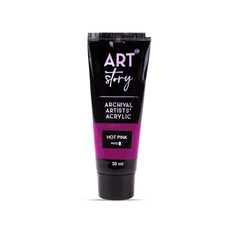 Artists Acrylic Colour Hot Pink 30ml Tube