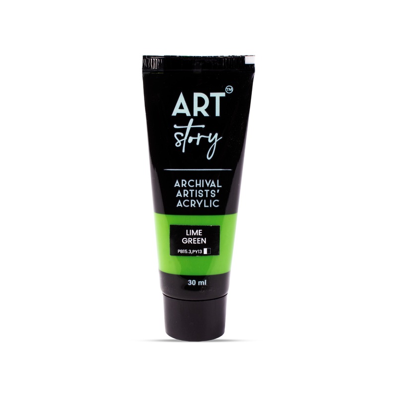 Artists Acrylic Colour Lime Green 30ml Tube
