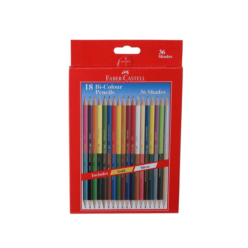 Bi-Colour Pencils Asst 118118 36Shades Box Faber Castell