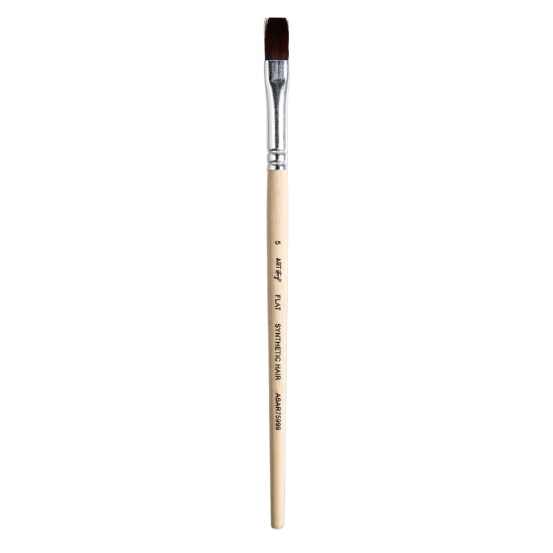 Watercolour Flat Brush Synthetic (5) 165mm