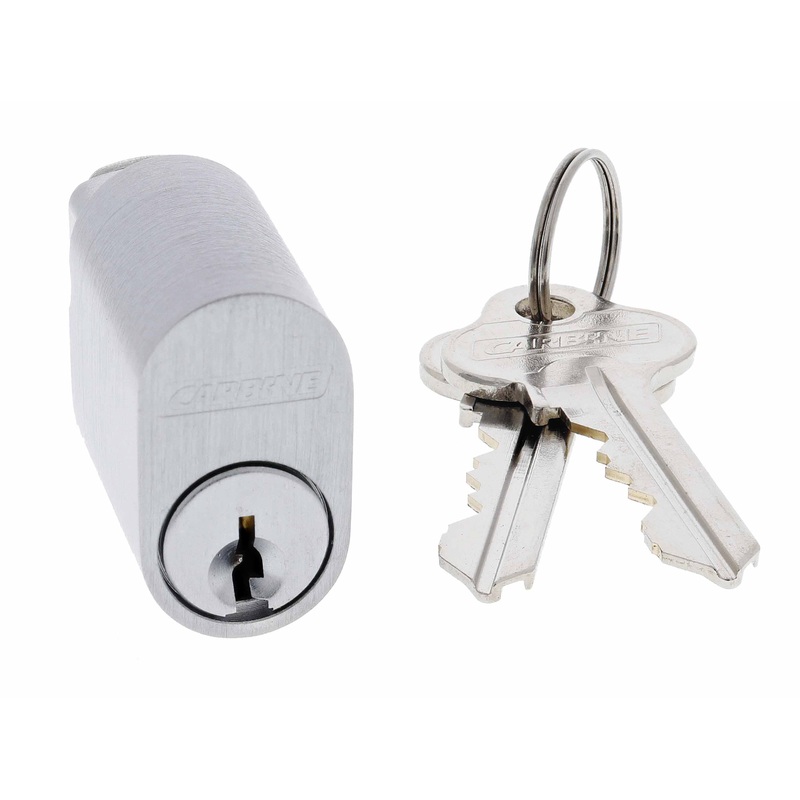 Carbine Oval Cylinder, 6 pin   X Cam, C4 Keyed Alike RANDOM GROUPS, Boxed, Satin Chrome