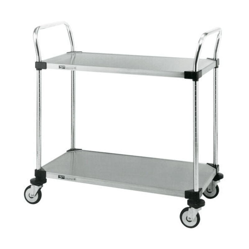 Cart; Cleanroom, Utility Stainless Steel, 36 L x 18W x 38H, MW Series 100 InterMetro