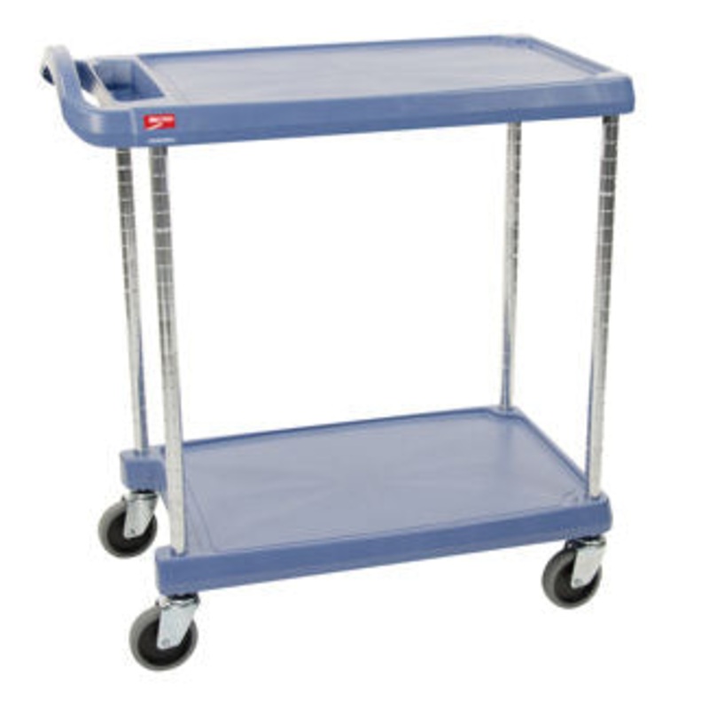 Metro Polymer myCart  MicroBan Blue – 2-shelf  – 18 x 32x 35-3/8H