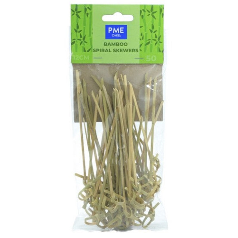 PME Bamboo Spiral Skewers – 12cm