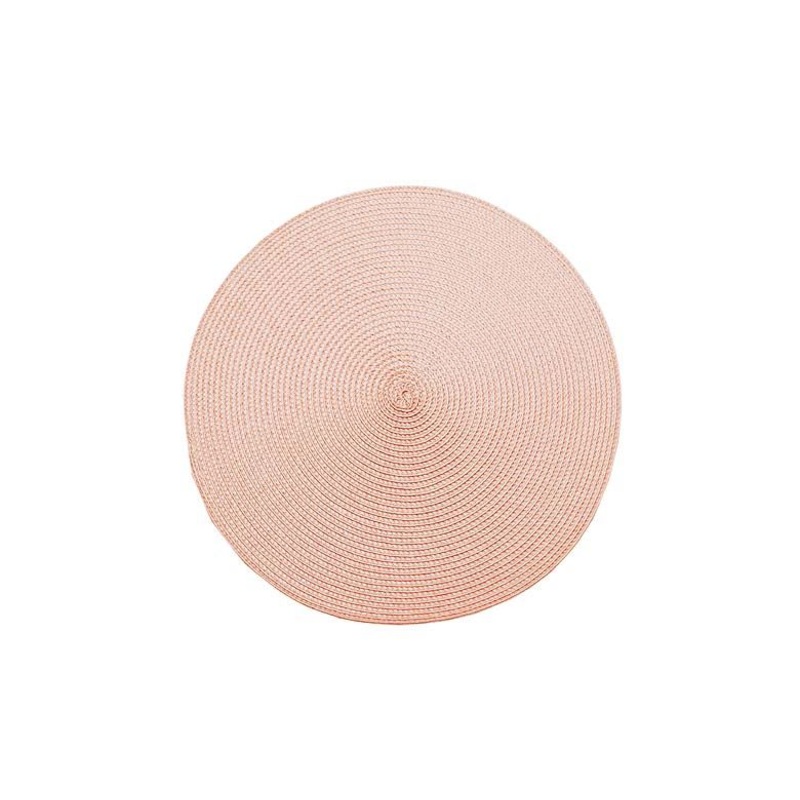 Walton’s Circular Ribbed Placemat – Pink Quartz