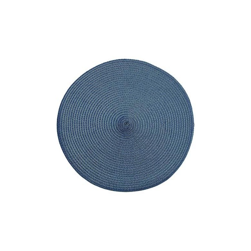 Walton’s Circular Ribbed Placemat – Slate Blue