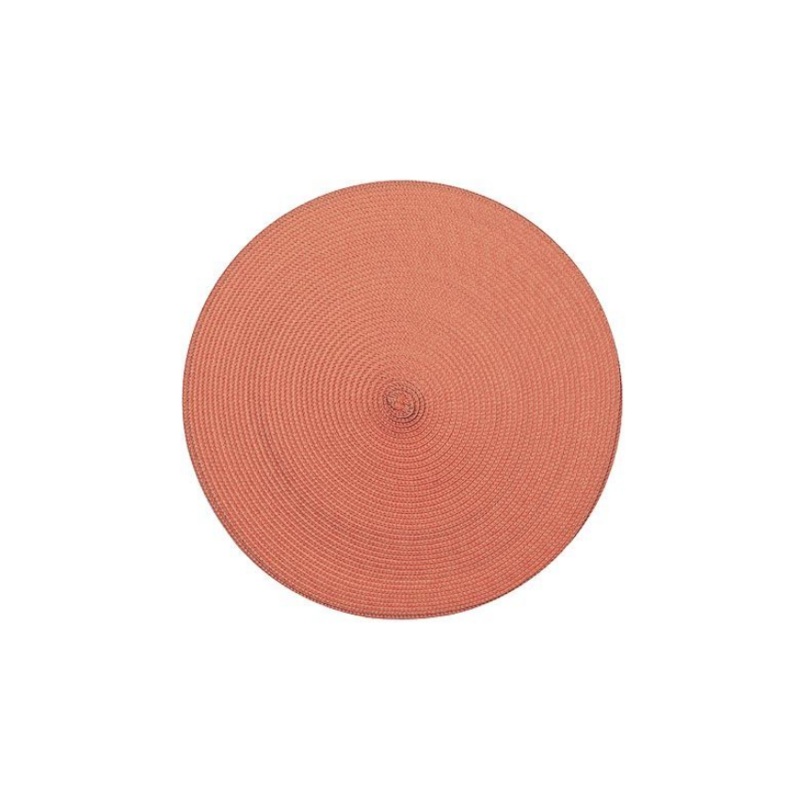 Walton’s Circular Ribbed Placemat – Terracotta