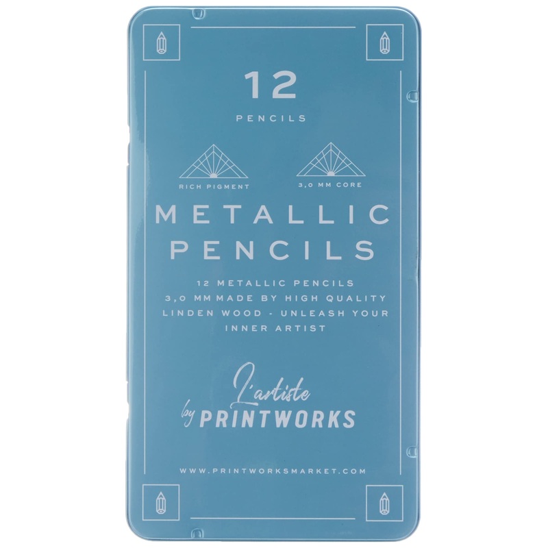 12 Colour Pencils – Metallic