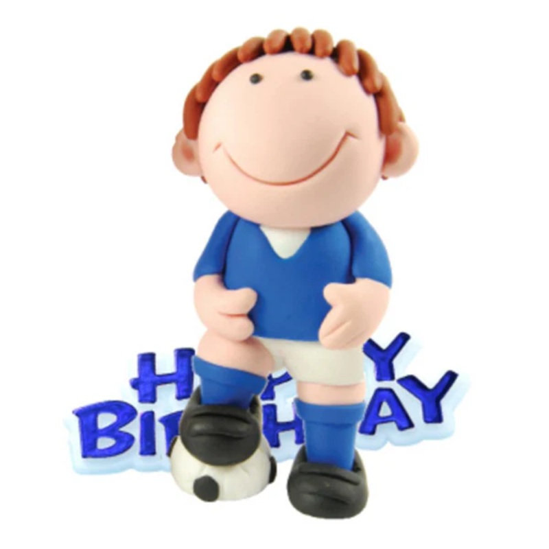 Anniversary House Cake Topper –  Footballer & Motto