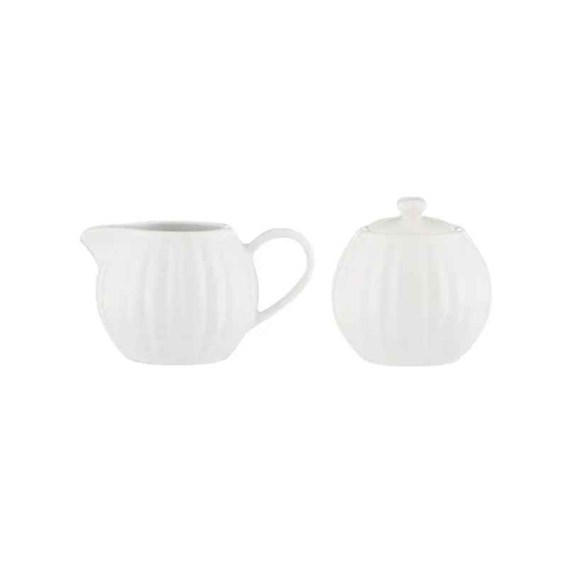 Luxe Milk Jug & Sugar Bowl White