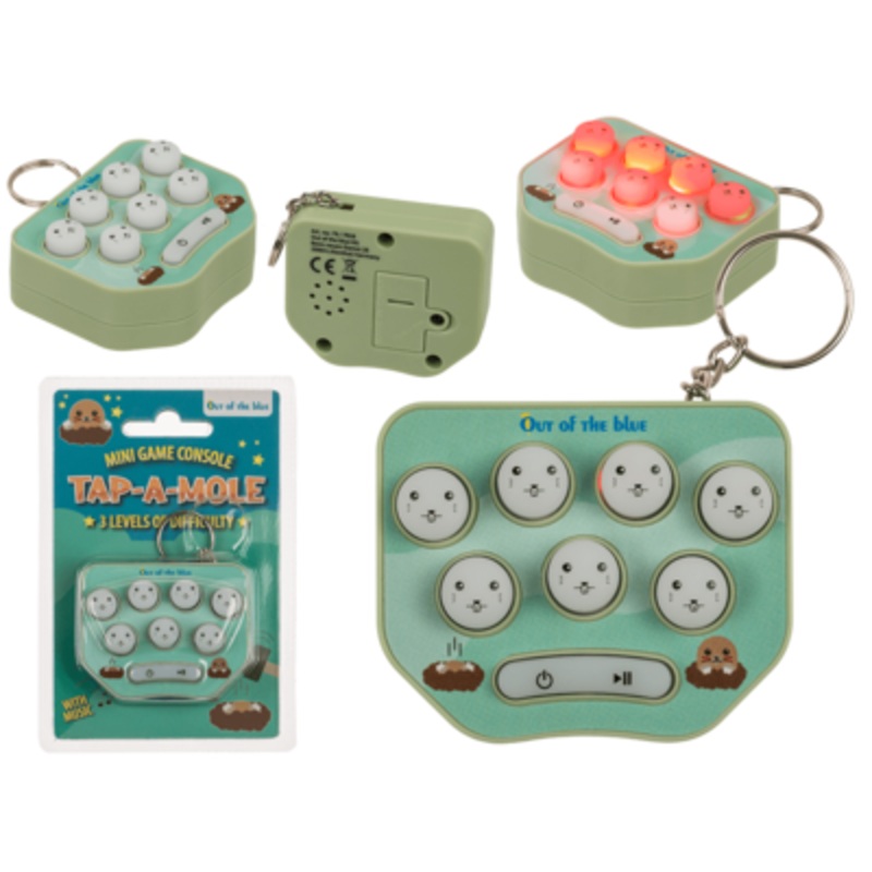 Mini game console with keychain Tap a Mole