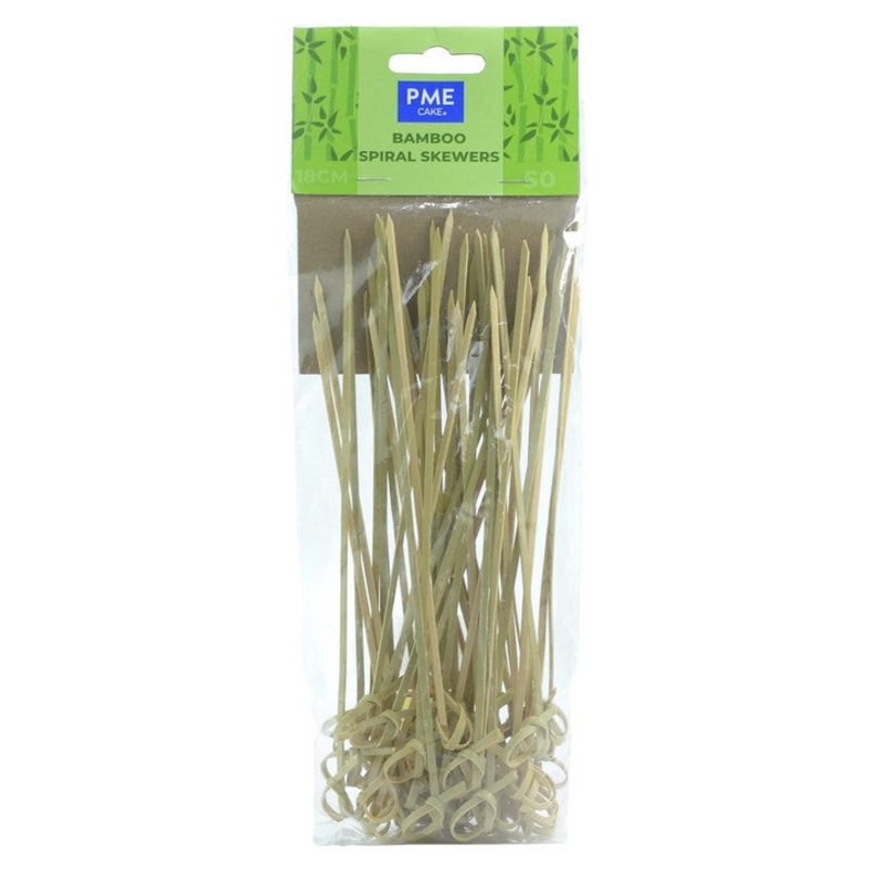 PME Bamboo Spiral Skewers – 18cm