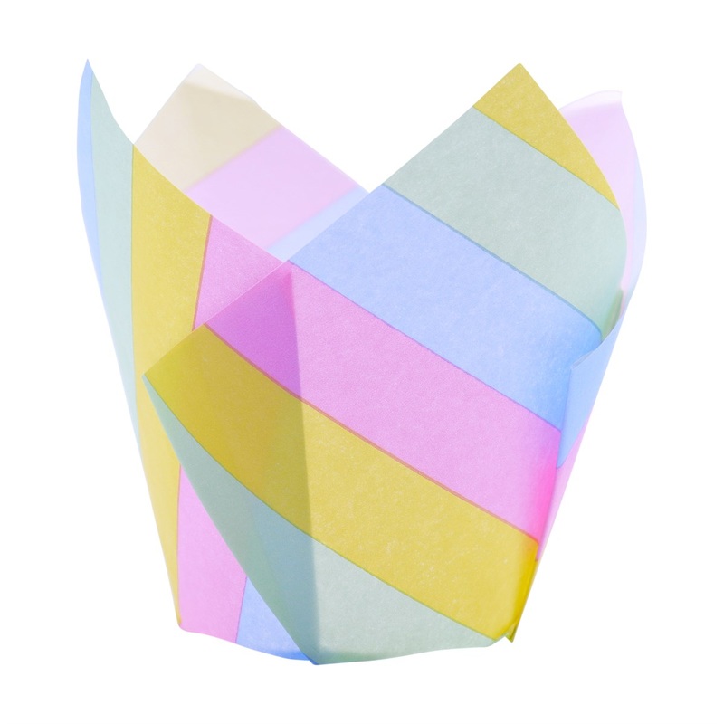 PME Tulip Muffin Cases – Rainbow Stripes