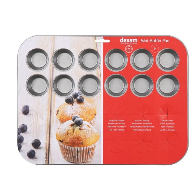 Dexam Non-Stick 24 Cup Mini Muffin Pan