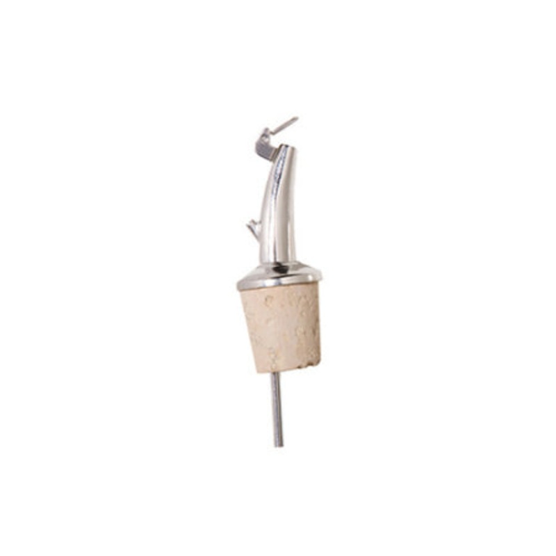 Bar Professional Stainless Steel & Cork Pourer With Cap – Pack of 6
