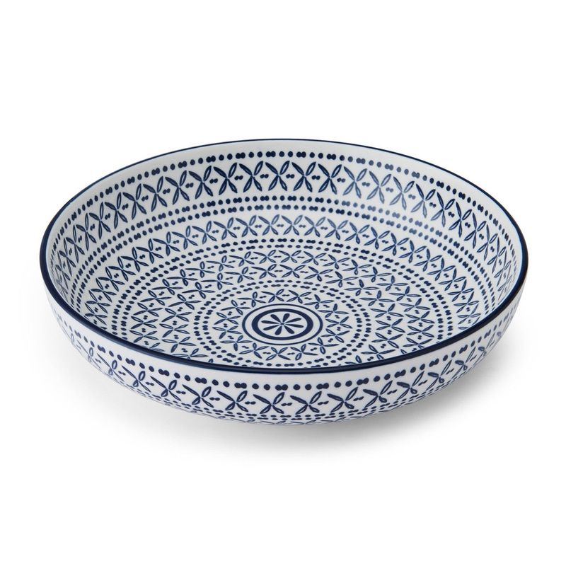 Mikasa Ceramic Bowl, Blue Mediterranean Pattern