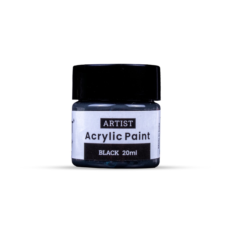 Acrylic Colour Black 20ml Bottle