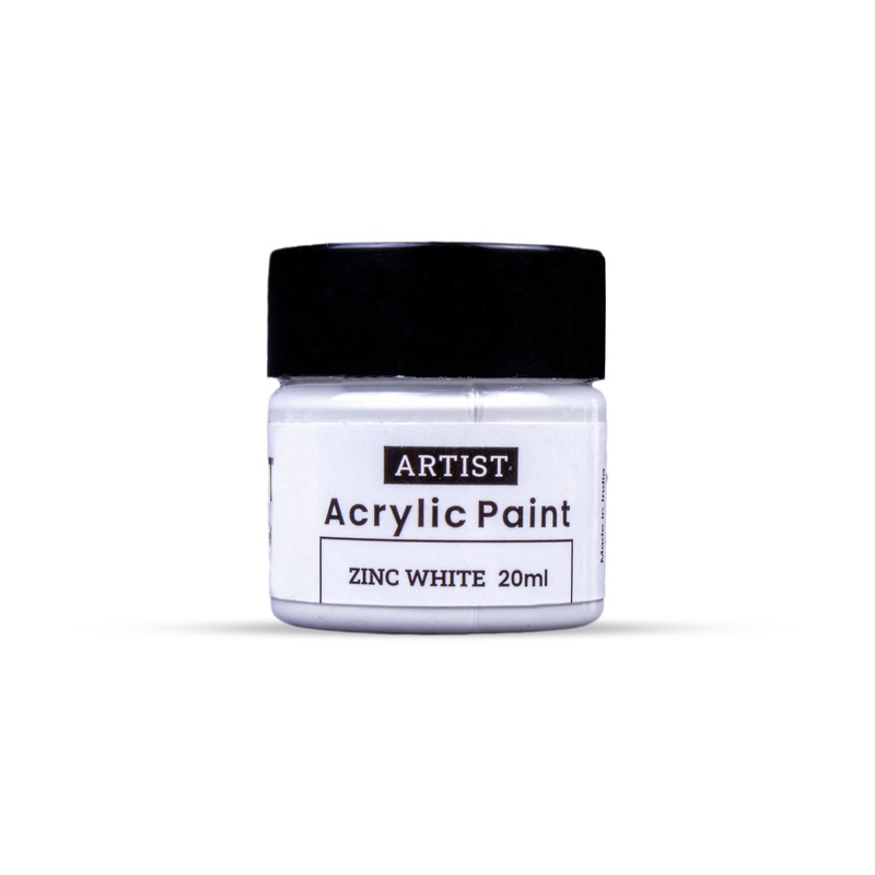 Acrylic Colour Zinc White 20ml Bottle