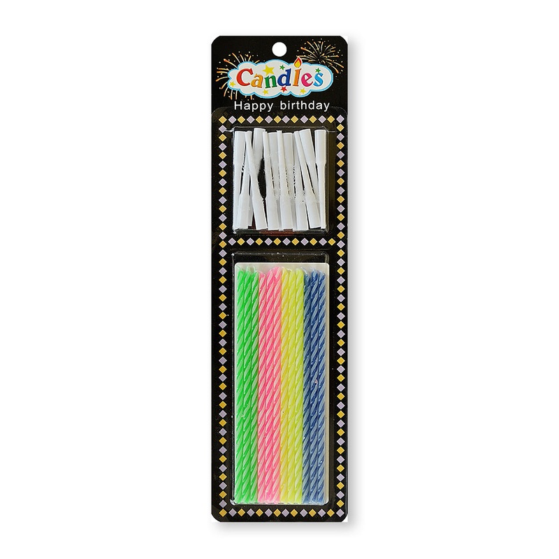 Happy Birthday Long Candles 1Pk Blister Ib