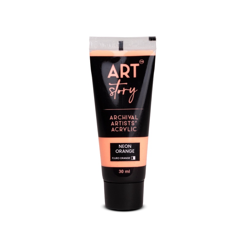 Neon Artists Acrylic Colour Orange 30ml Tube