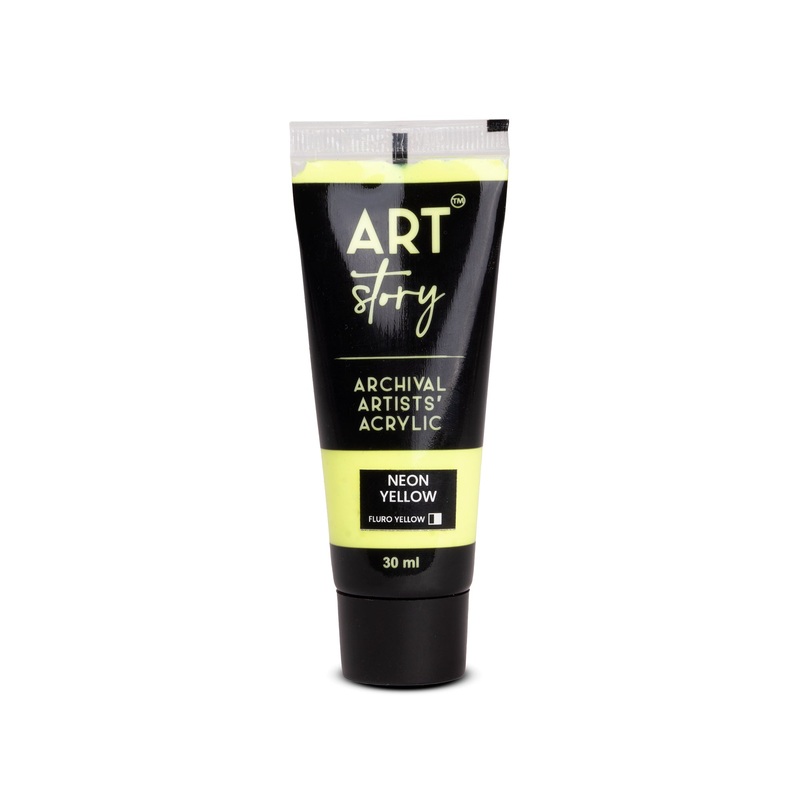 Neon Artists Acrylic Colour Yellow 30ml Tube