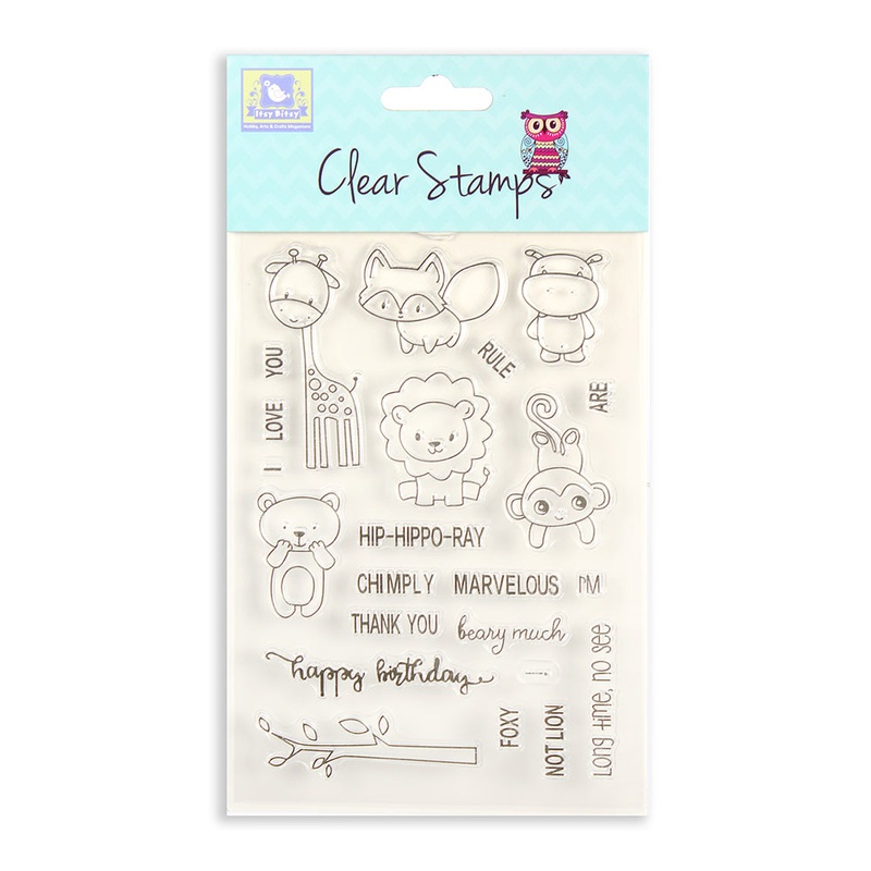 Clear Stamps Jungle Birthday 4Inch X 6Inch 23Pc