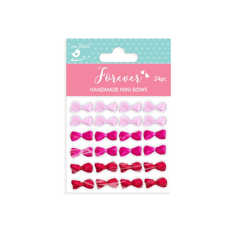 Satin Ribbon Layer Pack Mini Bow 20cm Approx 24pc