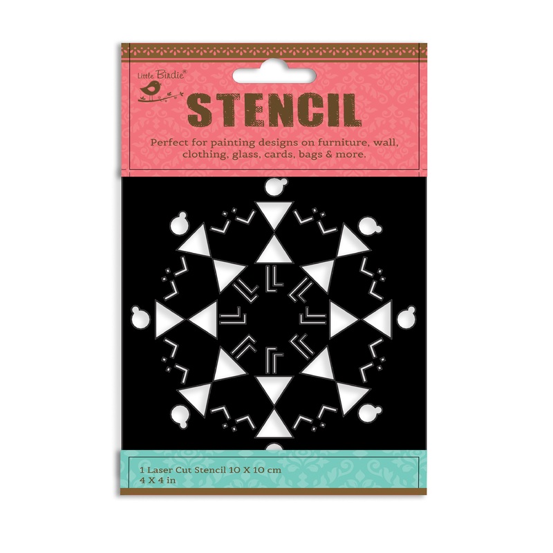 Stencil Warli Dancing Girls 4 X 4Inch 1Pc Pbci Lb