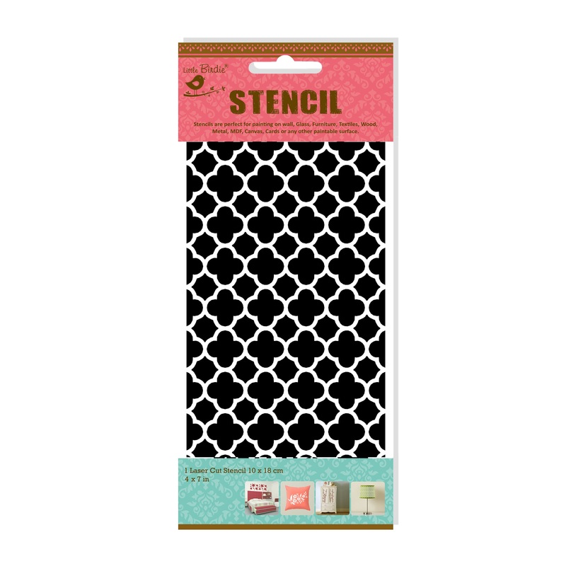 Stencil Mughal Trellis 4 X 7Inch 1Pc Pbci Lb