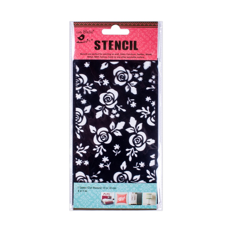 Stencil Rose Cascade 4in x 7in 1pc