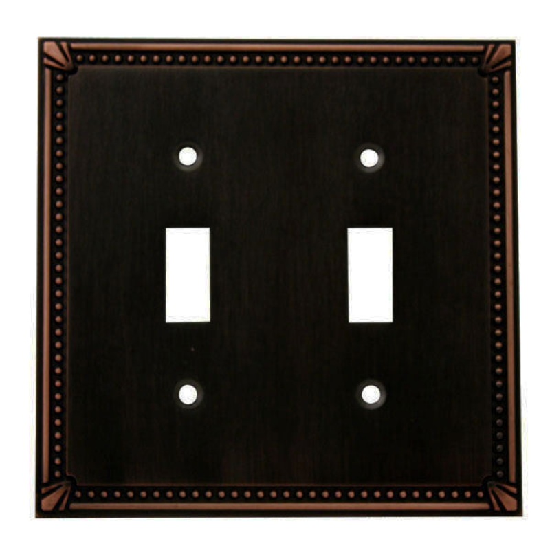 Cosmas 44031-ORB Oil Rubbed Bronze Double Toggle Switchplate Cover