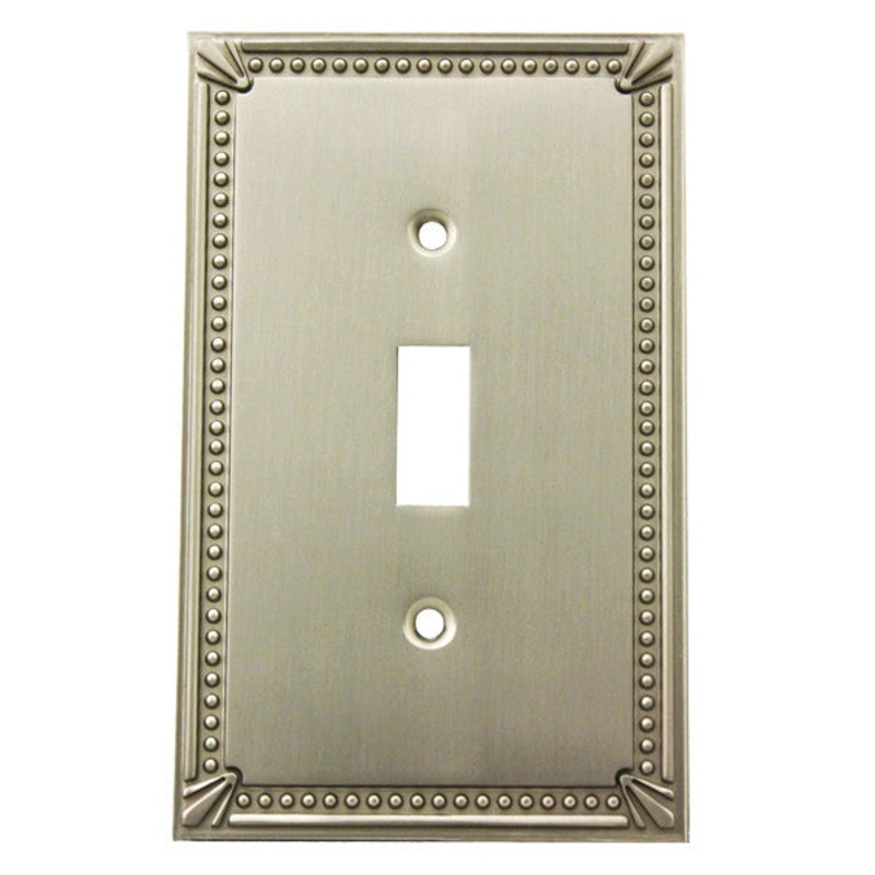 Cosmas 44055-SN Satin Nickel Single Toggle Switchplate Cover