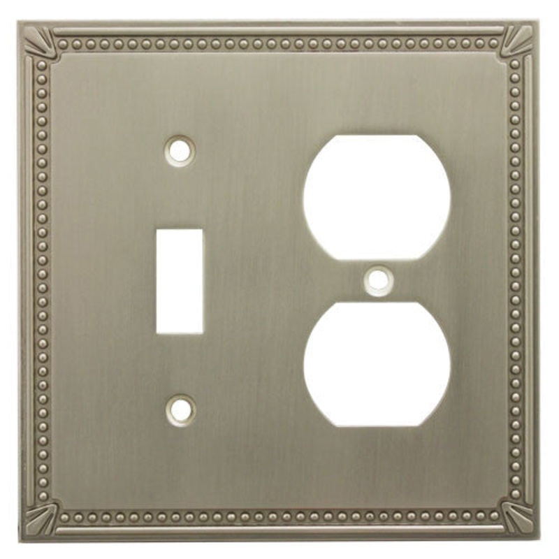 Cosmas 44059-SN Satin Nickel Single Toggle / Duplex Combo