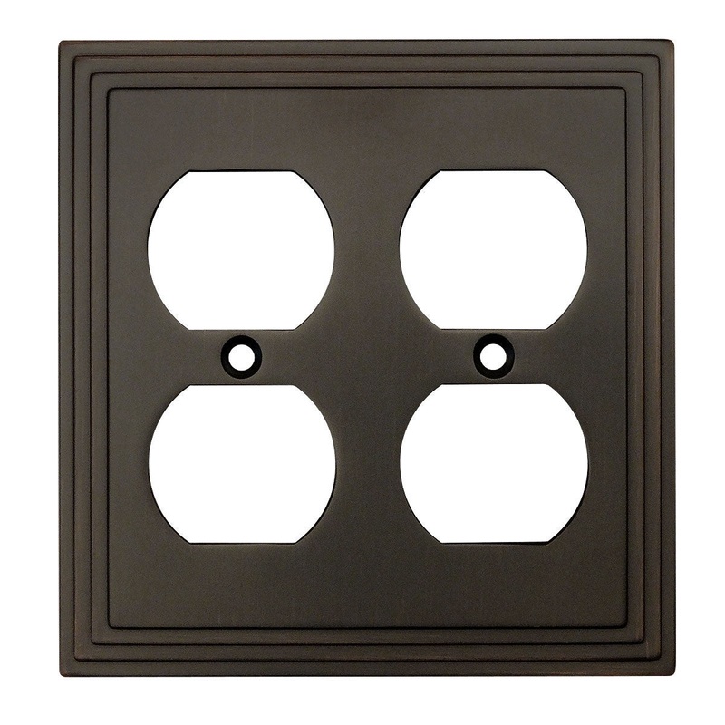 Cosmas 25012-ORB Oil Rubbed Bronze Double Duplex Outlet Wall Plate