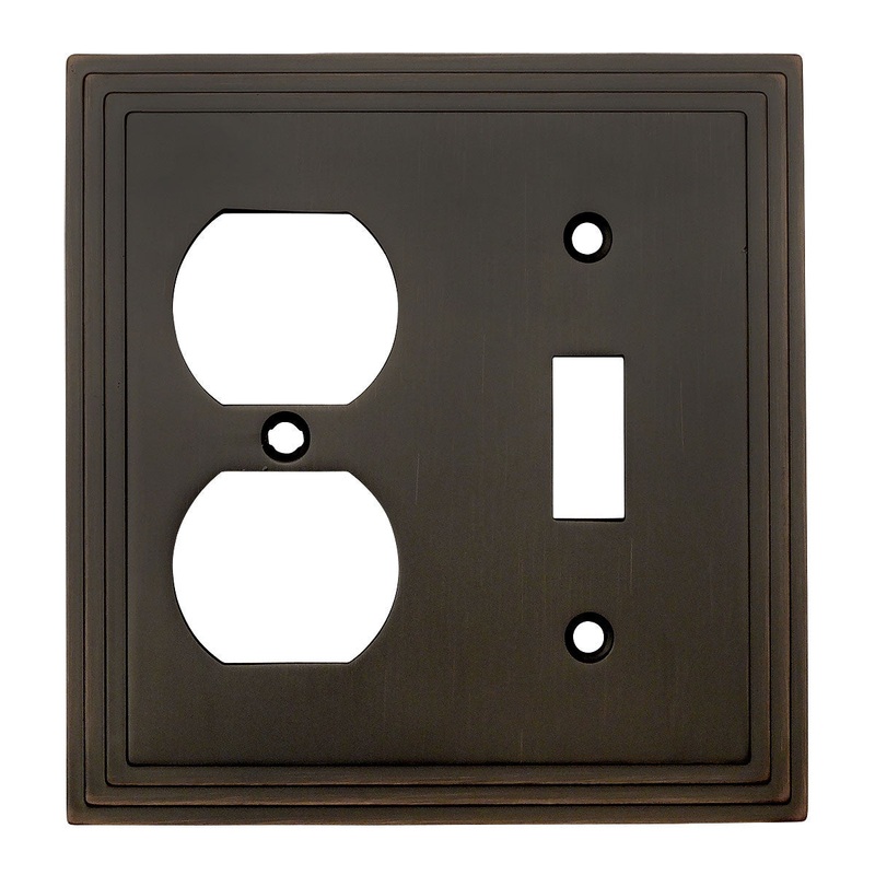 Cosmas 25068-ORB Oil Rubbed Bronze Single Toggle / Duplex Combo