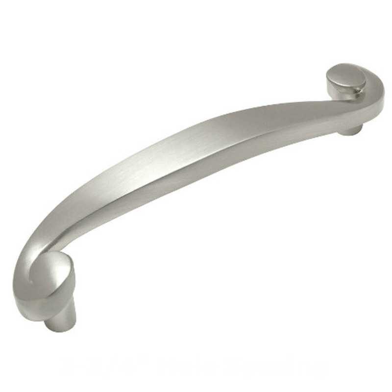 Cosmas 776SN Satin Nickel Swirl Cabinet Pull