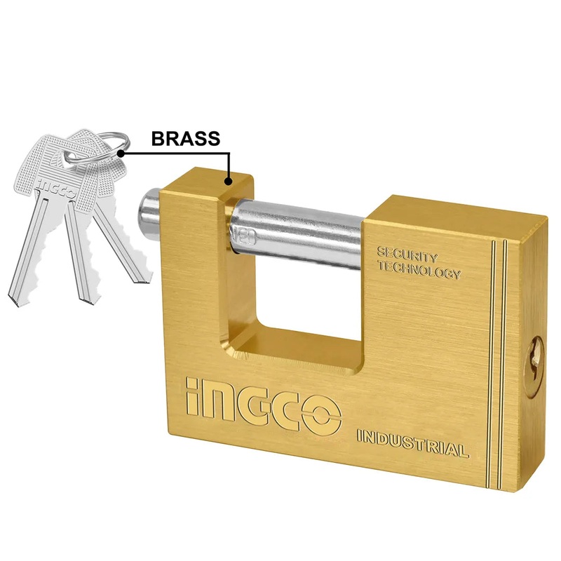 Ingco heavy-duty brass padlock DBBPL0802