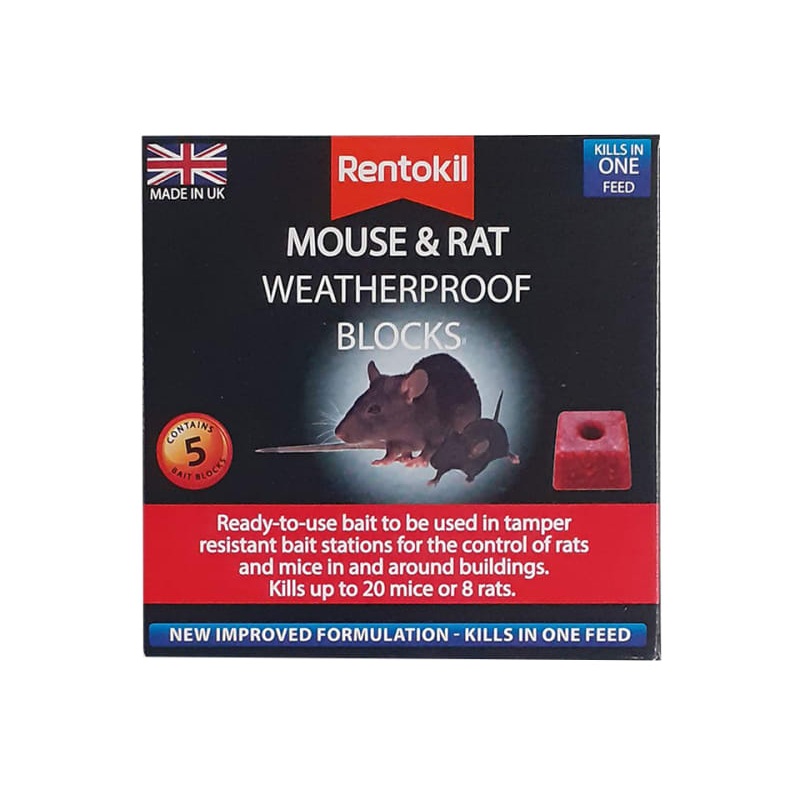 Mouse & Rat Weatherproof Block x 5 PSMR43