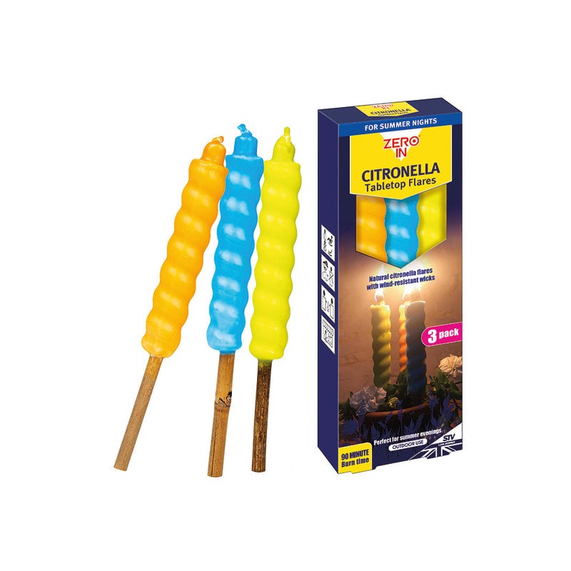 Citronella Tabletop Flares x 3 ZER452