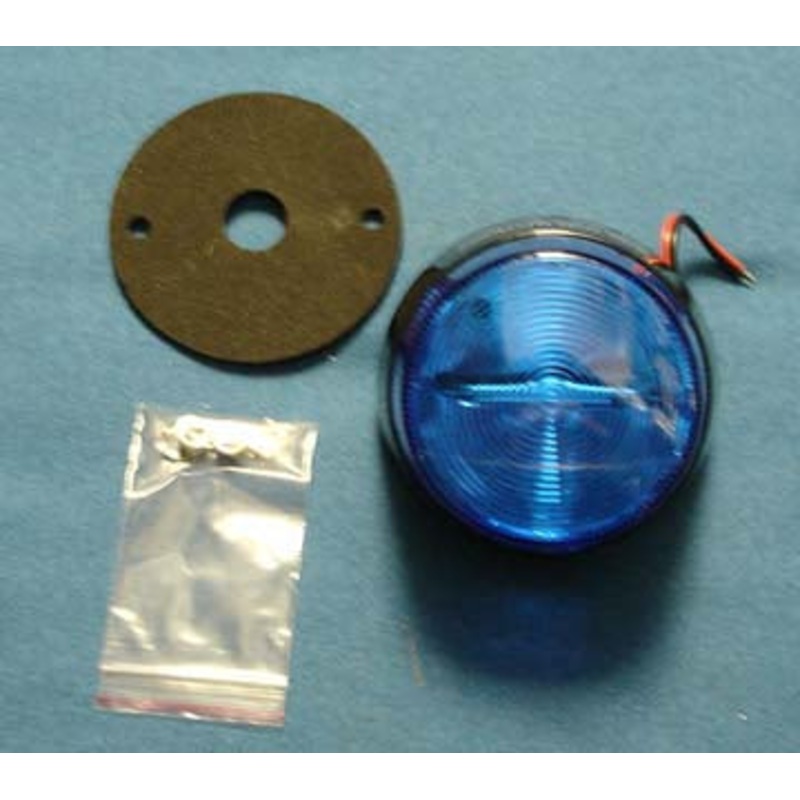 STROBE BLUE SMALL FLAT MOUNTED 12V [NB2035]