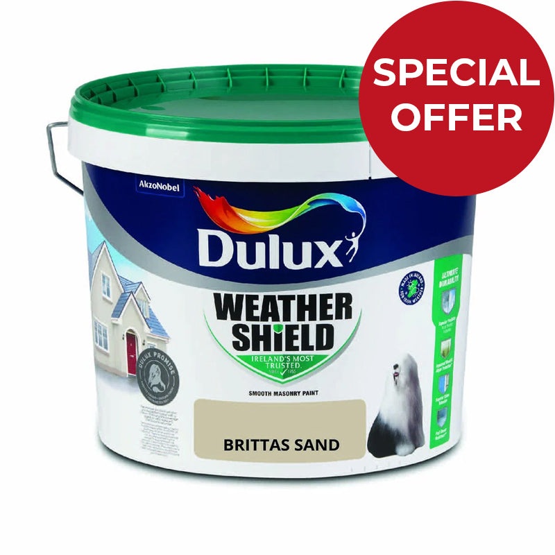 Dulux Weathershield Smooth Masonry Brittas Sand 10L