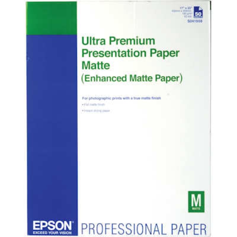 Epson S041908 Ultra Premium Presentation Paper Matte (17 x 22, 50 Sheets)