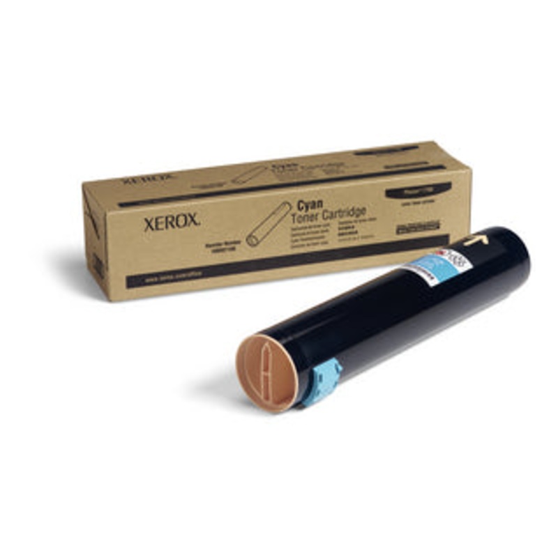 Xerox Phaser 7760 Cyan toner – Part # 106R01160 – 25000 page yield.