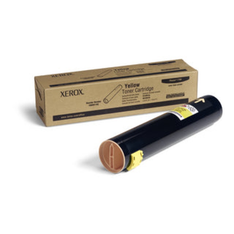 Xerox Phaser 7760 Yellow toner – Part #  106R01162 – 25000 page yield.