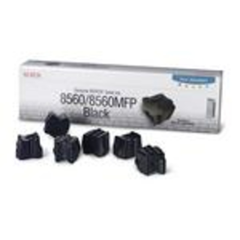Xerox Phaser 8560, 8560MFP Black Sticks, 6/pk