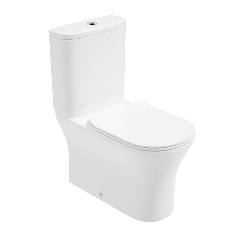 PEA Rimless Fully Shrouded Close Coupled WC & Delta Slim Soft Close Seat